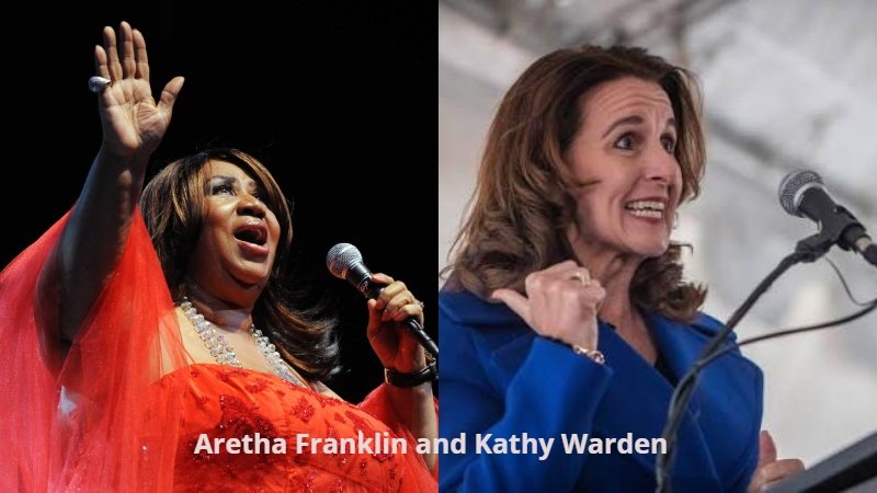 Aretha Franklin and Kathy Warden