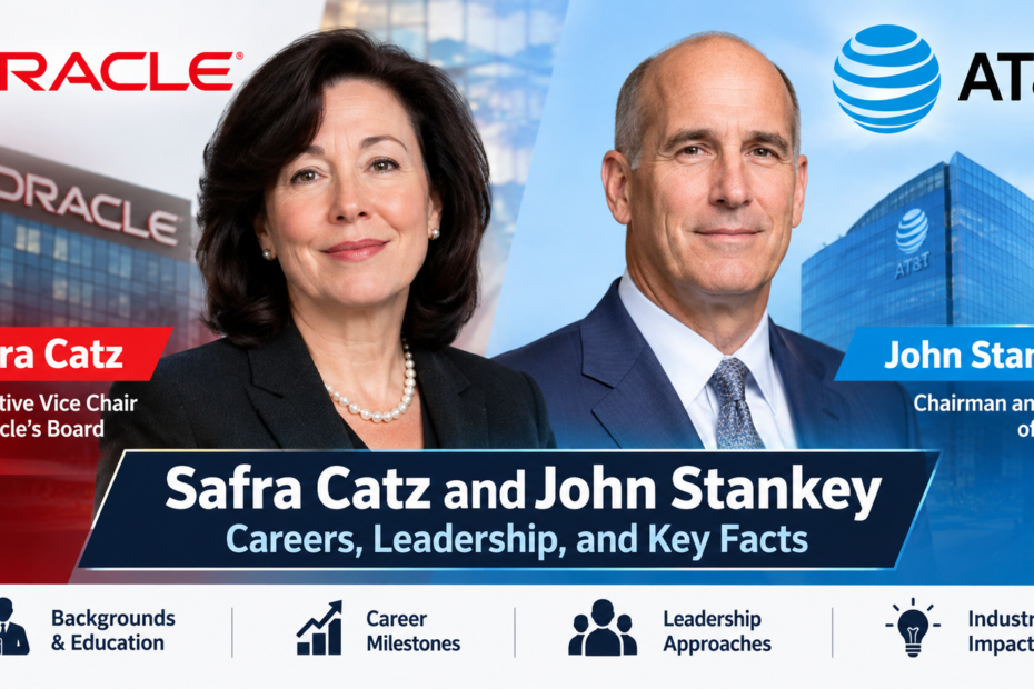 Safra Catz and John Stankey, business executives associated with Oracle and AT&T