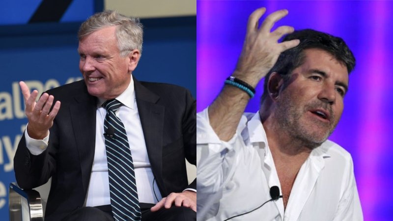 Tom Rutledge and Simon Cowell, a telecommunications executive and a television producer