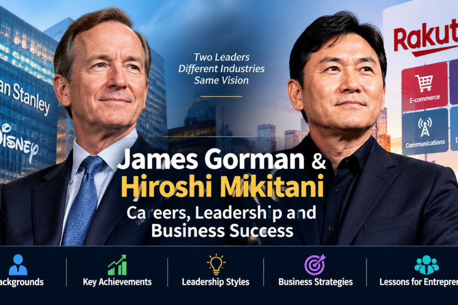 James Gorman and Hiroshi Mikitani business leadership comparison